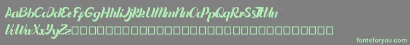 Quintuples Font – Green Fonts on Gray Background