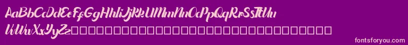 Quintuples Font – Pink Fonts on Purple Background