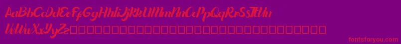 Quintuples Font – Red Fonts on Purple Background