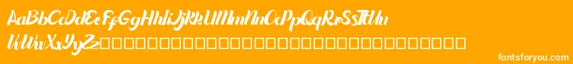 Quintuples Font – White Fonts on Orange Background