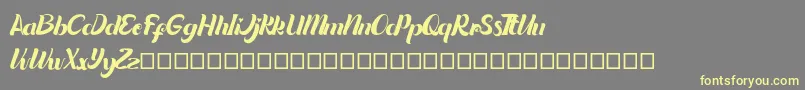 Quintuples Font – Yellow Fonts on Gray Background