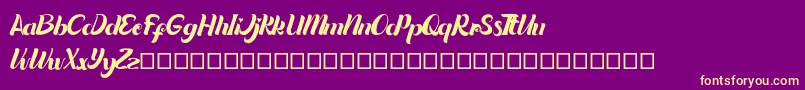 Quintuples Font – Yellow Fonts on Purple Background