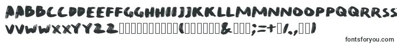 Шрифт QuirkBrushBig – странные шрифты