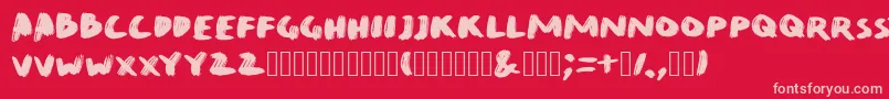 QuirkBrushBig Font – Pink Fonts on Red Background