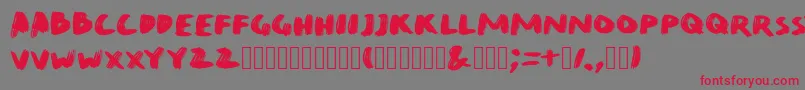 Police QuirkBrushBig – polices rouges sur fond gris