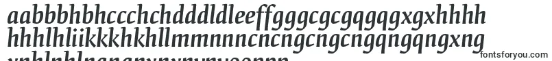 フォントFedraserifbproMediumitalic – ズールー文字