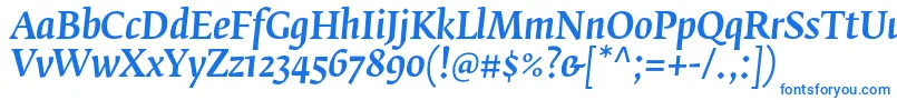 Police FedraserifbproMediumitalic – polices bleues