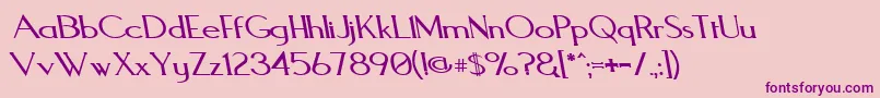 Aquarit Font – Purple Fonts on Pink Background