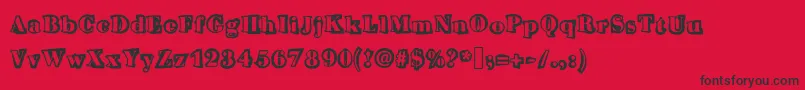 Morris Font – Black Fonts on Red Background