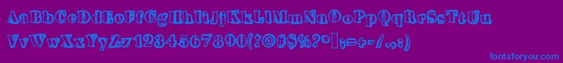 Morris Font – Blue Fonts on Purple Background