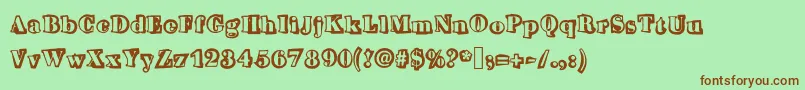 Morris Font – Brown Fonts on Green Background