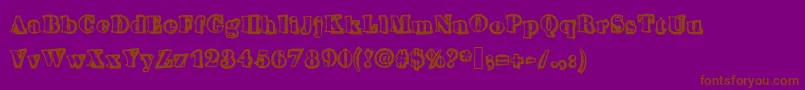 Morris Font – Brown Fonts on Purple Background