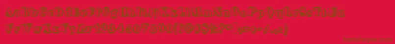 Morris Font – Brown Fonts on Red Background