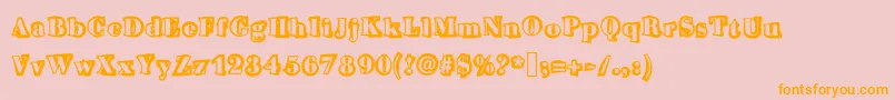 Morris Font – Orange Fonts on Pink Background