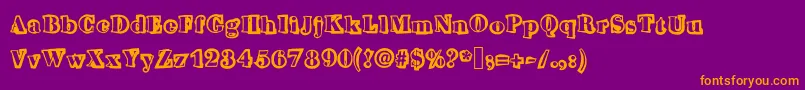 Morris Font – Orange Fonts on Purple Background