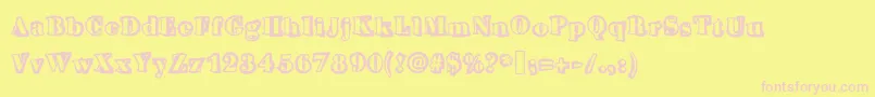 Morris Font – Pink Fonts on Yellow Background