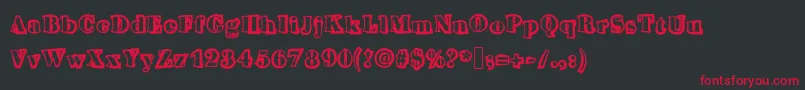 Morris Font – Red Fonts on Black Background