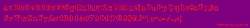 Morris Font – Red Fonts on Purple Background