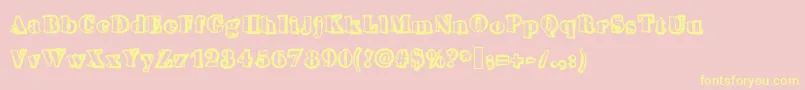 Morris Font – Yellow Fonts on Pink Background