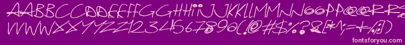 More about Quirky Cat Italic Font Quirky Cat Italic Font – Pink Fonts on Purple Background