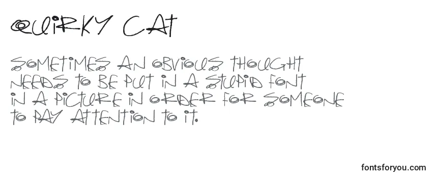 Überblick über die Schriftart Quirky Cat (138003)