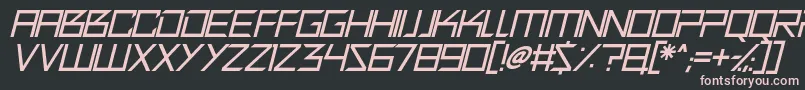 Quirky Robot Italic Font – Pink Fonts on Black Background