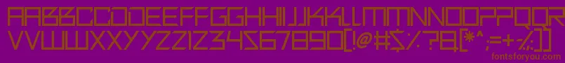 Quirky Robot Font – Brown Fonts on Purple Background