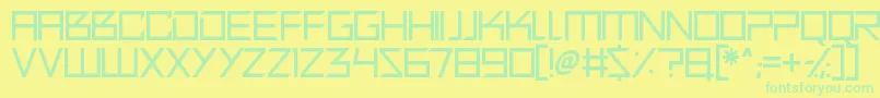 Quirky Robot Font – Green Fonts on Yellow Background