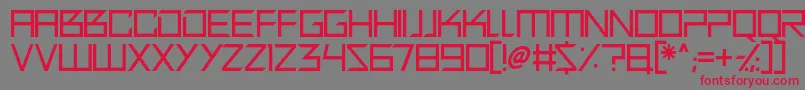 Quirky Robot Font – Red Fonts on Gray Background