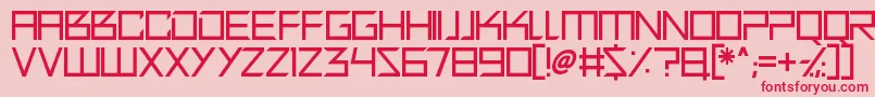 Quirky Robot Font – Red Fonts on Pink Background