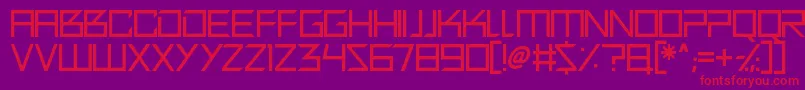 Quirky Robot Font – Red Fonts on Purple Background