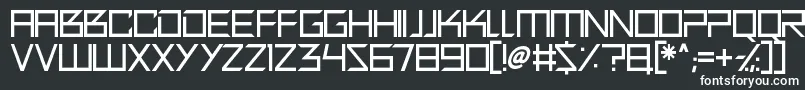 Quirky Robot-fontti – valkoiset fontit mustalla taustalla
