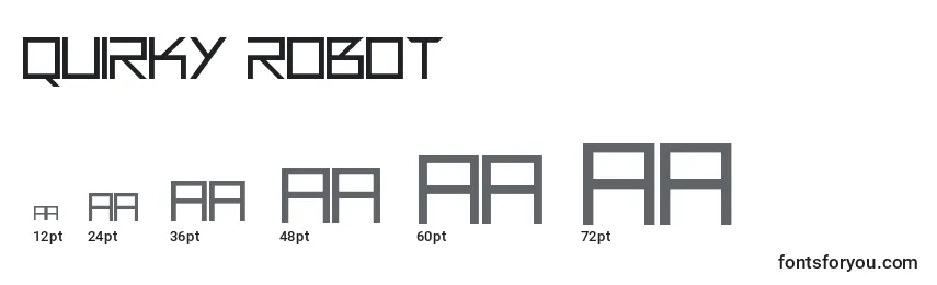 Размеры шрифта Quirky Robot
