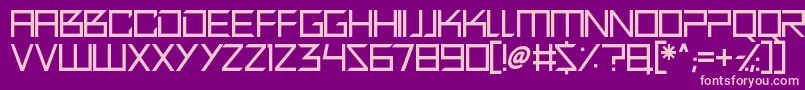 Quirky Robot Font – Pink Fonts on Purple Background