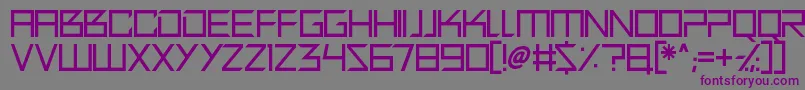 Quirky Robot Font – Purple Fonts on Gray Background