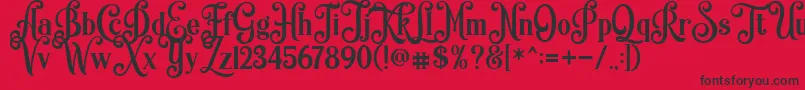 Quiska Personal Use Only Font – Black Fonts on Red Background
