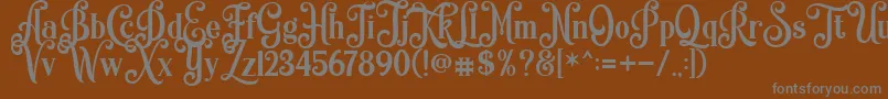 Quiska Personal Use Only Font – Gray Fonts on Brown Background