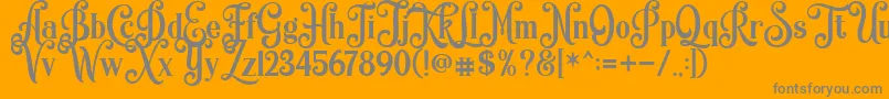 Quiska Personal Use Only Font – Gray Fonts on Orange Background