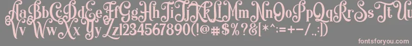 Quiska Personal Use Only Font – Pink Fonts on Gray Background