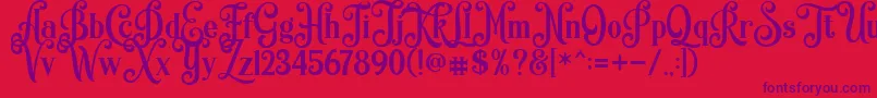 fuente Quiska Personal Use Only – Fuentes Moradas Sobre Fondo Rojo