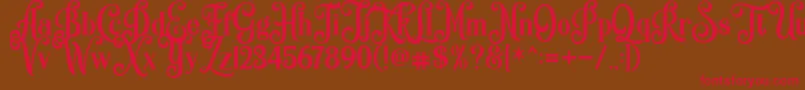 Quiska Personal Use Only Font – Red Fonts on Brown Background