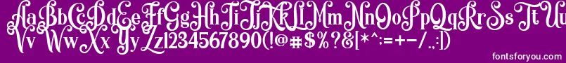 Quiska Personal Use Only Font – White Fonts on Purple Background
