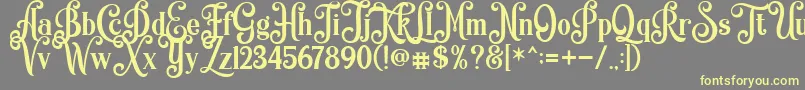 Quiska Personal Use Only Font – Yellow Fonts on Gray Background