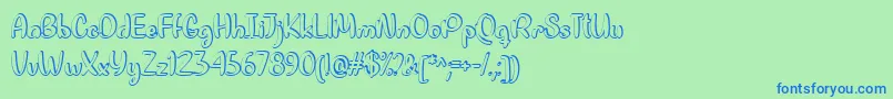 Quite Colorful   Font – Blue Fonts on Green Background