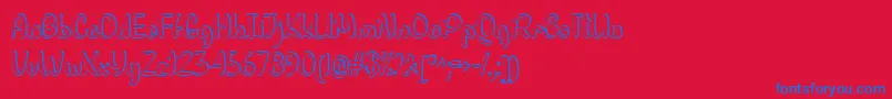 Quite Colorful   Font – Blue Fonts on Red Background