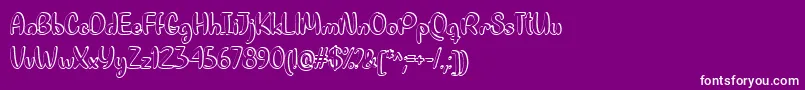 Quite Colorful   Font – White Fonts on Purple Background