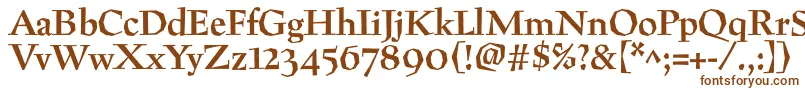 PreissigBold-fontti – ruskeat fontit valkoisella taustalla