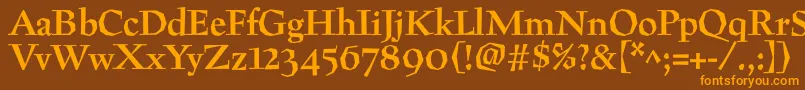 PreissigBold Font – Orange Fonts on Brown Background