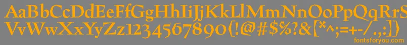 PreissigBold Font – Orange Fonts on Gray Background