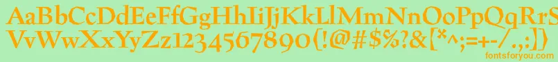 PreissigBold Font – Orange Fonts on Green Background